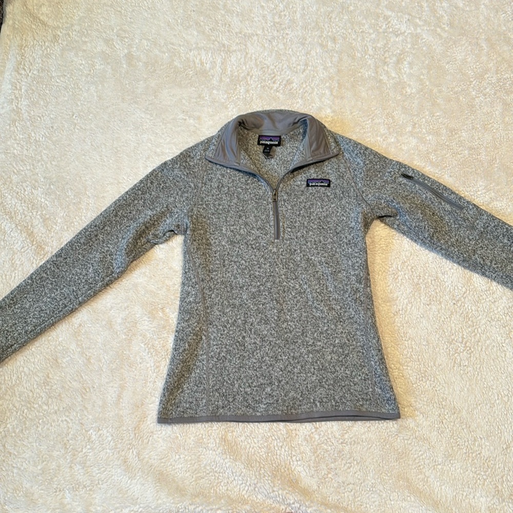 Patagonia 3/4 zip sweater fleece gray pullover